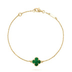 [Plus&Max]CLOVER BRACELET MALACHITE 1 MOTIF
