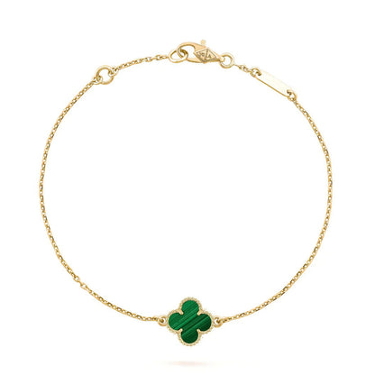 [Max Jewelry ]CLOVER BRACELET MALACHITE 1 MOTIF