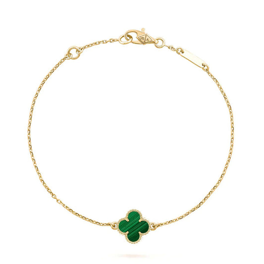[Max Jewelry ]CLOVER BRACELET MALACHITE 1 MOTIF