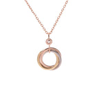 [Plus&Max]TRINITY SILVER GOLD PINK GOLD NECKLACE