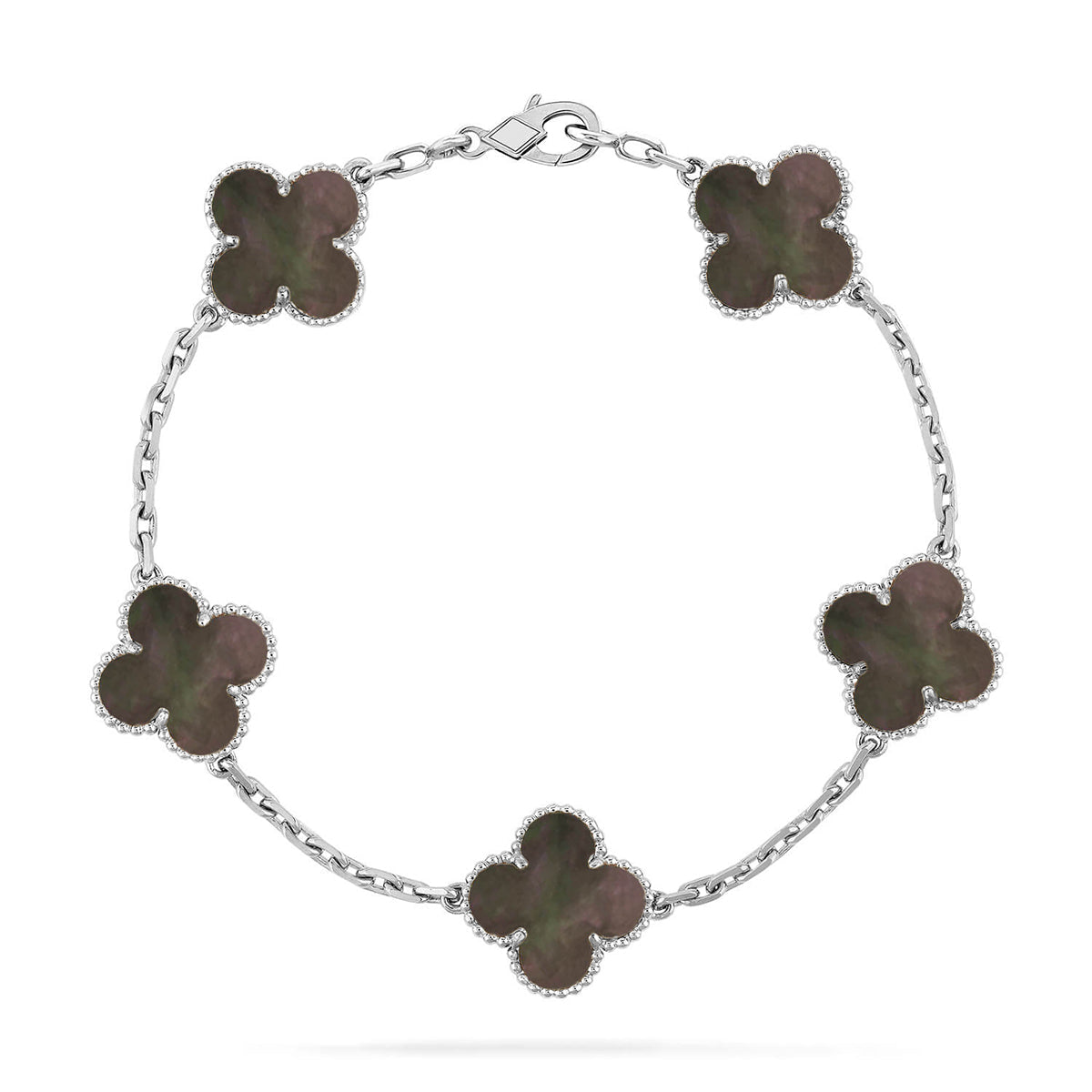 [Max Jewelry ] CLOVER 5 MOTIF GRAY MOP BRACELET COLLECTION