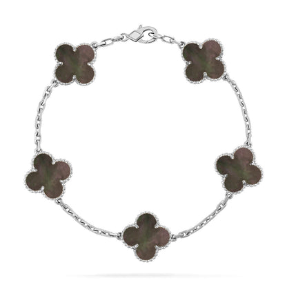 [Max Jewelry ] CLOVER 5 MOTIF GRAY MOP BRACELET COLLECTION