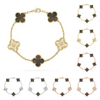 [Plus&Max]LUCKY CLOVER 5-MOTIF BRACELET - GREY MOTHER-OF-PEARL COLLECTION