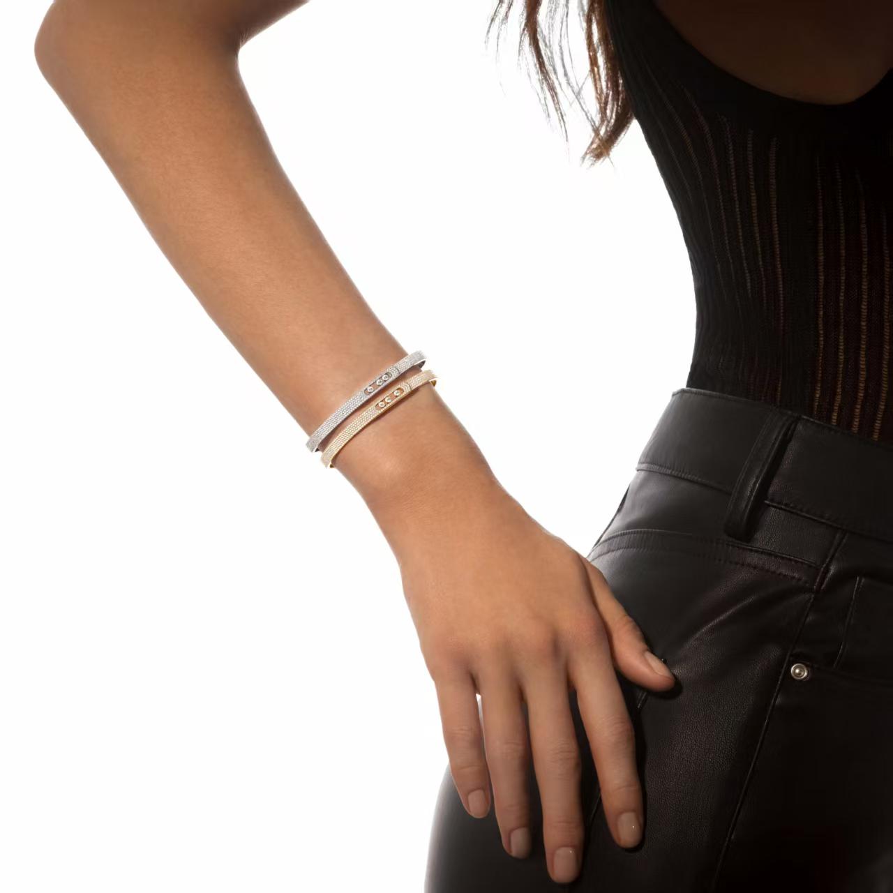 [Max Jewelry]Move Noa Full Pavé Diamond Bangle Bracelet