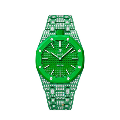 [Plus&Max]Royal Oak Pop Exclusive Bioceramic Case & Bioceramic Strap Full Diamond