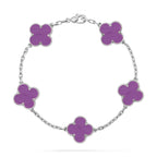[Plus&Max]LUCKY CLOVER 5-MOTIF BRACELET - VIOLET COLLECTION