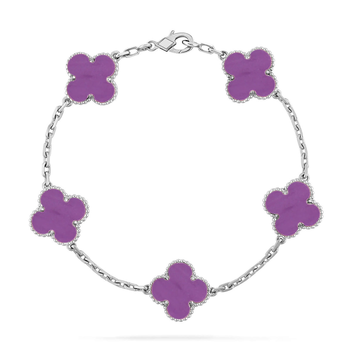[Max Jewelry ] CLOVER 5 MOTIF VIOLET BRACELET COLLECTION