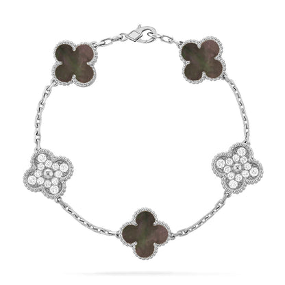 [Max Jewelry ] CLOVER 5 MOTIF GRAY MOP BRACELET COLLECTION