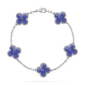 [Plus&Max]LUCKY CLOVER 5-MOTIF BRACELET - BLUE LARIMAR COLLECTION
