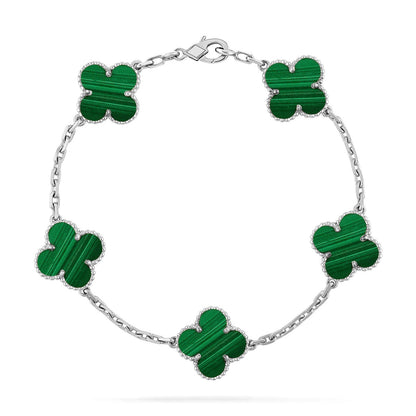 [Max Jewelry ] CLOVER 5 MOTIF MALACHITE BRACELET COLLECTION