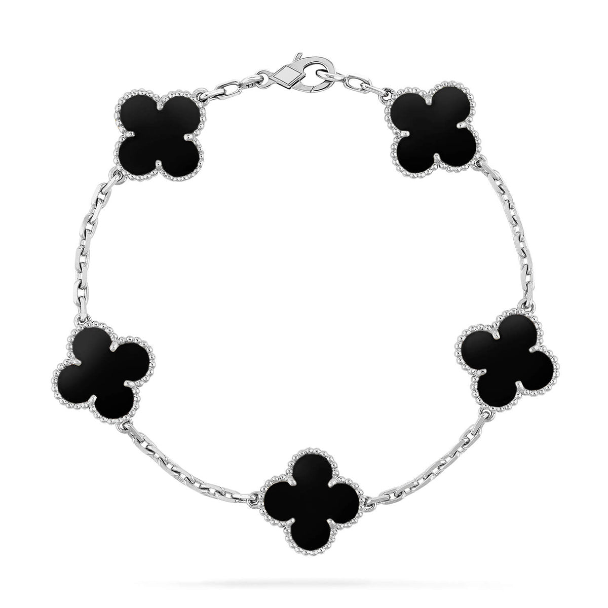 [Max Jewelry ] CLOVER 5 MOTIF ONYXS BRACELET COLLECTION
