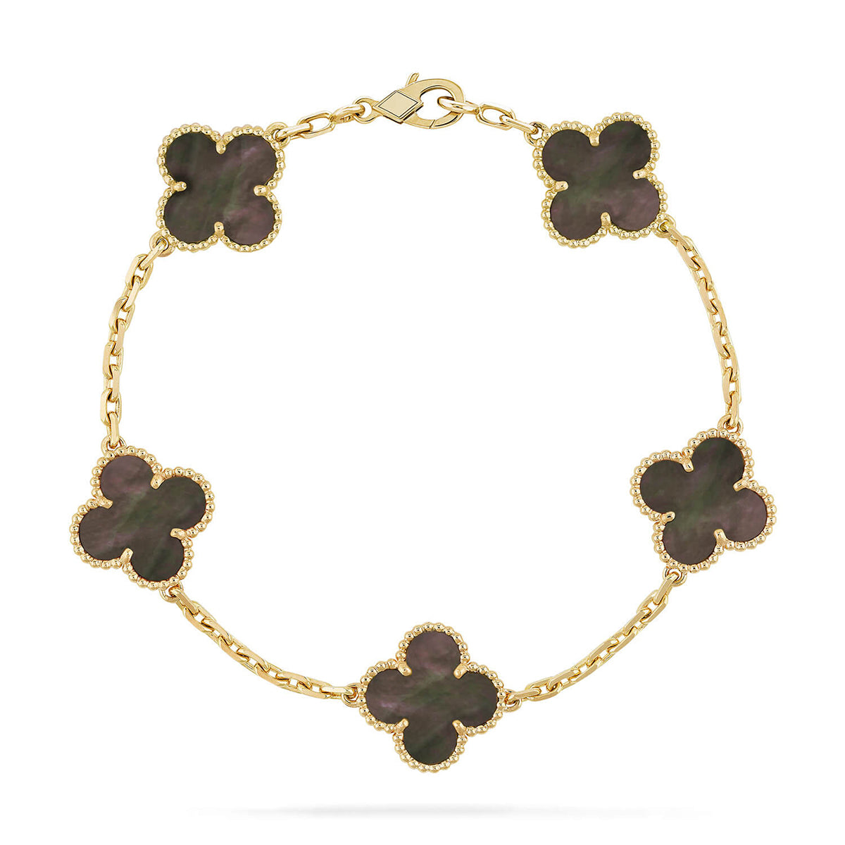 [Max Jewelry ] CLOVER 5 MOTIF GRAY MOP BRACELET COLLECTION