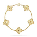 [Plus&Max]LUCKY CLOVER 5-MOTIF BRACELET - BRONZING