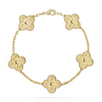 [Plus&Max]LUCKY CLOVER 5-MOTIF BRACELET - BRONZING
