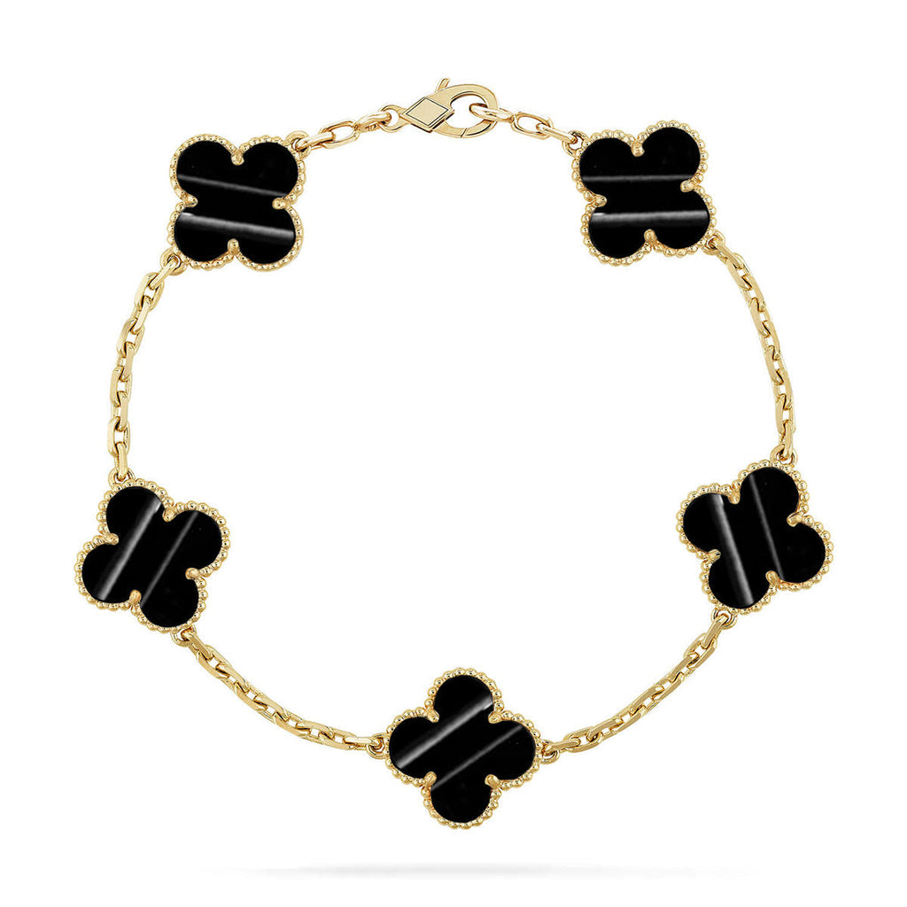 [Plus&Max]LUCKY CLOVER 5-MOTIF BRACELET - PULSE STONE COLLECTION