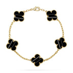 [Plus&Max]LUCKY CLOVER 5-MOTIF BRACELET - PULSE STONE COLLECTION