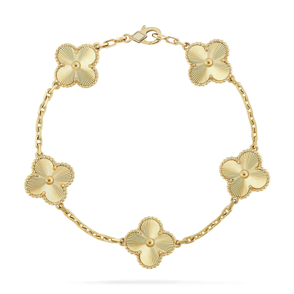 [Plus&Max]LUCKY CLOVER 5-MOTIF BRACELET - LASER COLLECTION