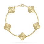 [Plus&Max]LUCKY CLOVER 5-MOTIF BRACELET - LASER COLLECTION