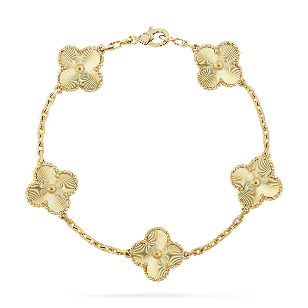 [Plus&Max]LUCKY CLOVER 5-MOTIF BRACELET - LASER COLLECTION