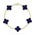 [Plus&Max]LUCKY CLOVER 5-MOTIF BRACELET - LAPIS LAZULI COLLECTION