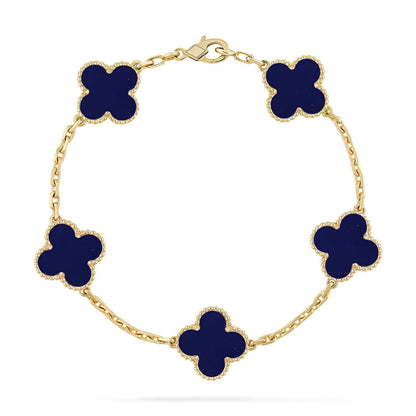 [Max Jewelry ]CLOVER 5 MOTIF LAPIS LAZULI BRACELET COLLECTION