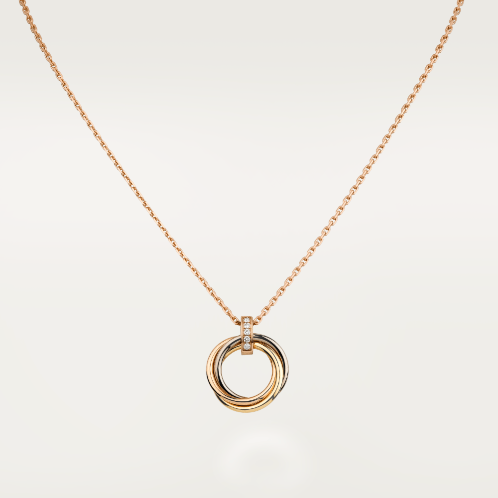 [Max Jewelry ]TRINITY NECKLACE GOLD  DIAMONDS