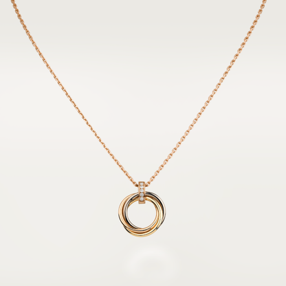 [Max Jewelry ]TRINITY NECKLACE GOLD  DIAMONDS