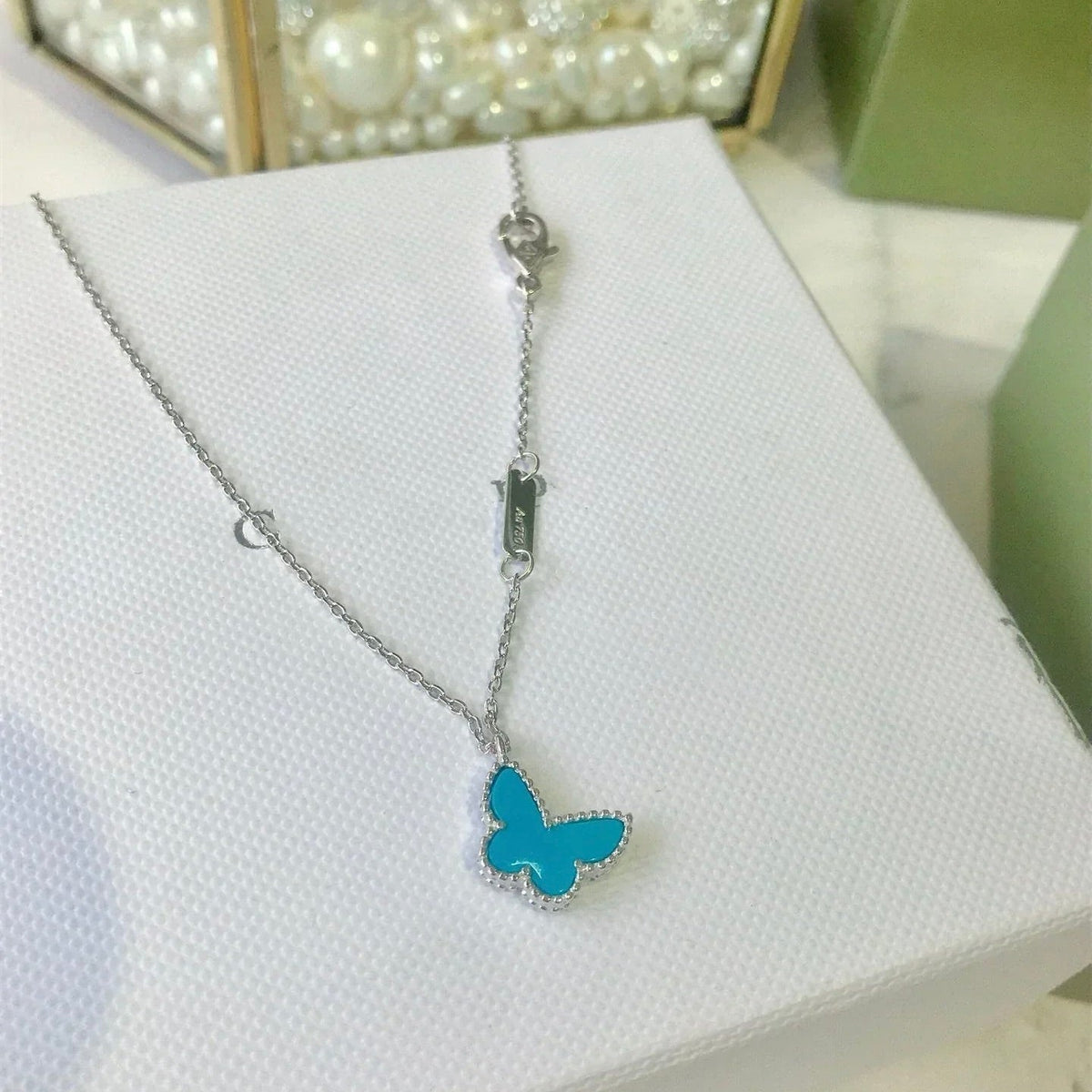 [Plus&Max]BUTTERFLY TURQUOISE BUTTERFLY BRACELET SILVER