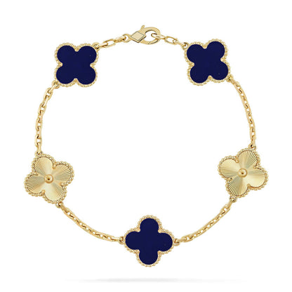 [Max Jewelry ]CLOVER 5 MOTIF LAPIS LAZULI BRACELET COLLECTION