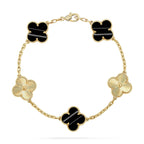[Plus&Max]LUCKY CLOVER 5-MOTIF BRACELET - PULSE STONE COLLECTION