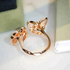 [Plus&Max]TWIN BUTTERFLY DIAMOND MOP RING