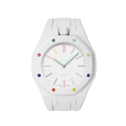 [Plus&Max]OAK POP EXCLUSIVE  WHITE SILICONE STRAP
