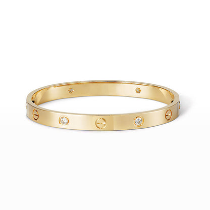 [Max Jewelry ]LOVE BRACELET 6.1MM 4 DIAMONDS