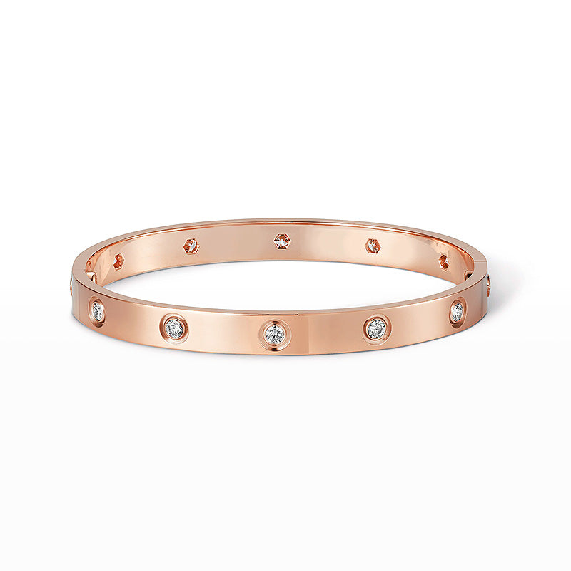[Max Jewelry ]LOVE BRACELET 6.1MM 10 DIAMONDS
