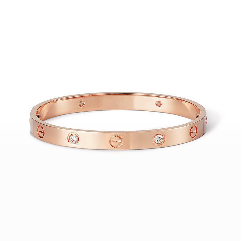 [Max Jewelry ]LOVE BRACELET 6.1MM 4 DIAMONDS
