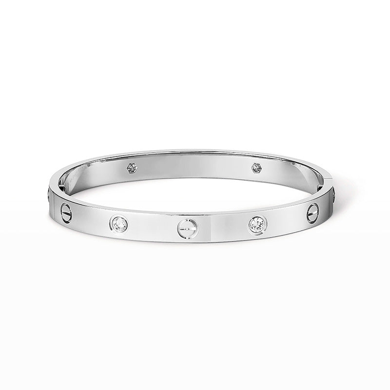 [Max Jewelry ]LOVE BRACELET 6.1MM 4 DIAMONDS