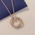 [Plus&Max]TRINITY NECKLACE GOLD  DIAMONDS