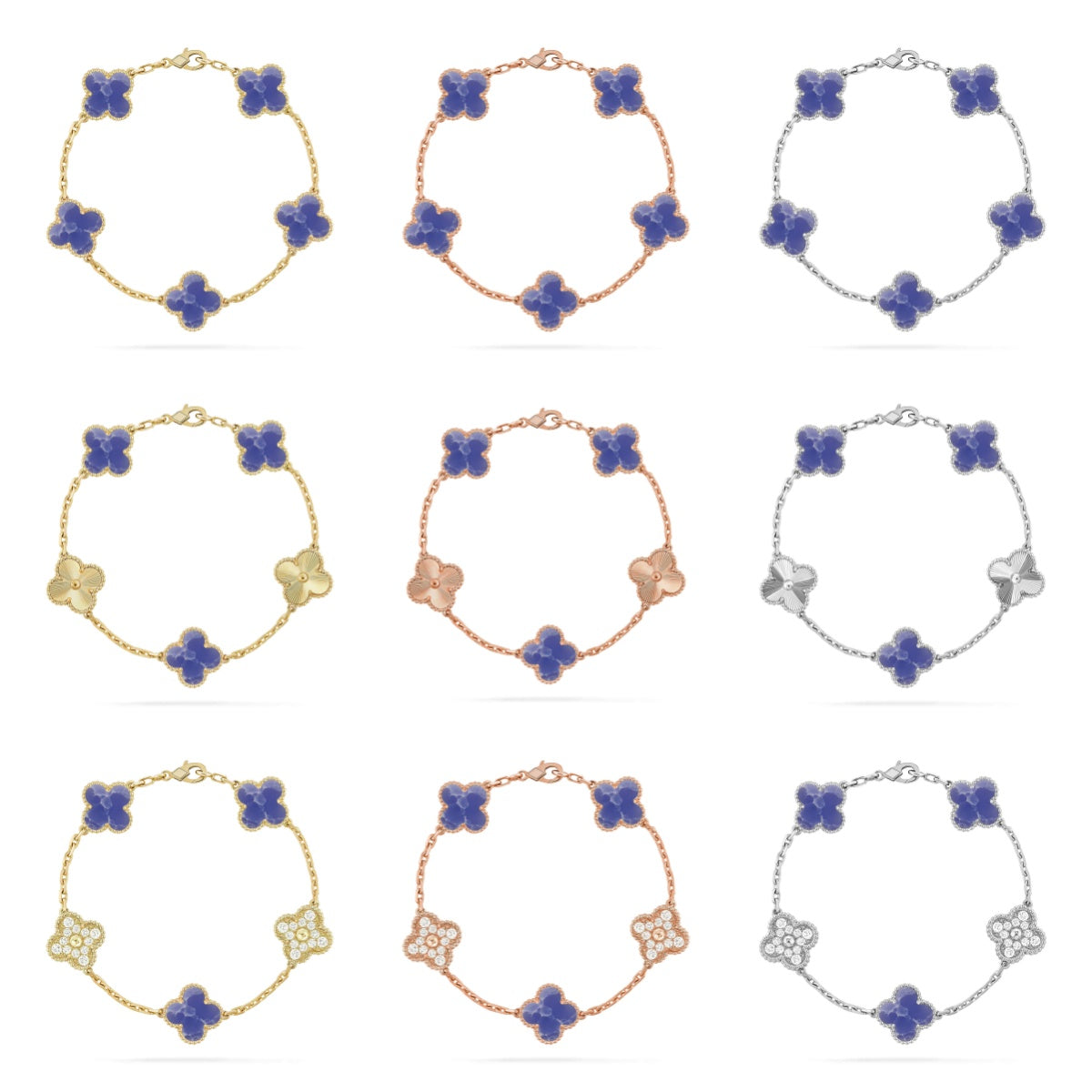[Max Jewelry ]CLOVER 5 MOTIF BLUE VEINS BRACELET COLLECTION
