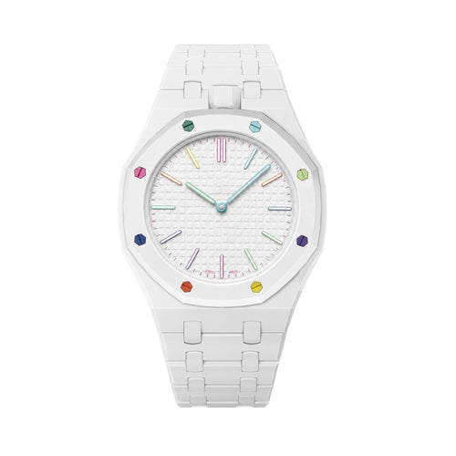 [Plus&Max]OAK POP EXCLUSIVE WHITE BIOCERAMIC STRAP