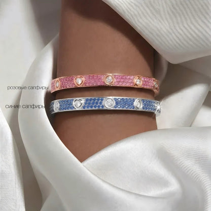 Classic 6.1mm Love Bracelet 10-Diamond Full Pavé