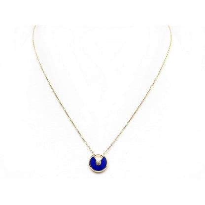 [Max Jewelry ]AMULETTE ROSE GOLD AGATE NECKLACE
