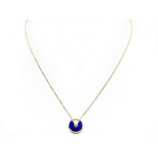 [Max Jewelry ]AMULETTE ROSE GOLD AGATE NECKLACE