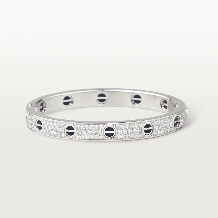 [Max Jewelry ]LOVE BRACELET 6.1MM DIAMOND-PAVED CERAMIC