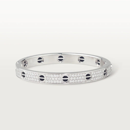 [Max Jewelry ]LOVE BRACELET 6.1MM DIAMOND-PAVED CERAMIC