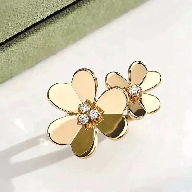 [Max Jewelry ]CLOVER COMOS GOLD DIAMOND RING