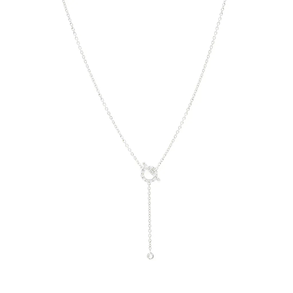 [Max Jewelry ]FINESSE SILVER DIAMOND NECKLACE