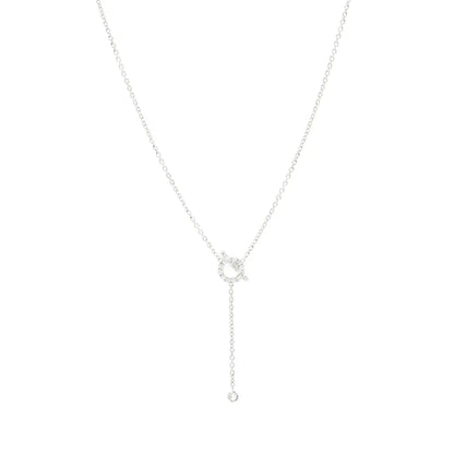 [Max Jewelry ]FINESSE SILVER DIAMOND NECKLACE