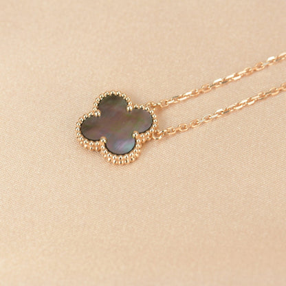 [Max Jewelry ]CLOVER 15MM  GRAY MOTHER OF PEARL NECKLACE