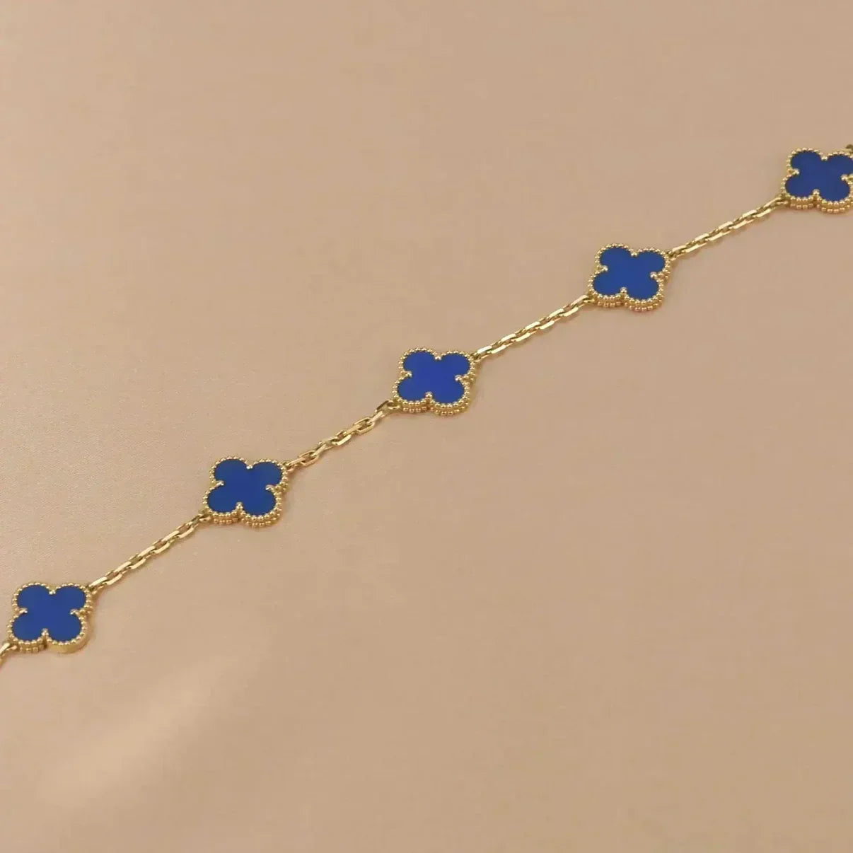 [Max Jewelry ] CLOVER 5 MOTIF BLUE AGATE BRACELET COLLECTION