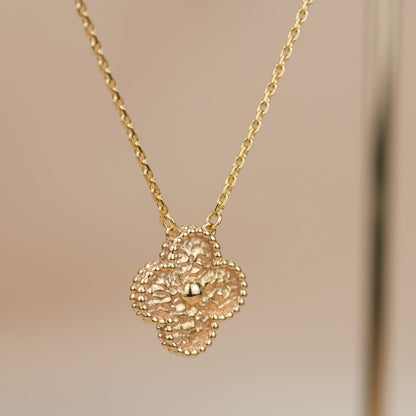 [Max Jewelry ]CLOVER 15MM  BRONZING NECKLACE